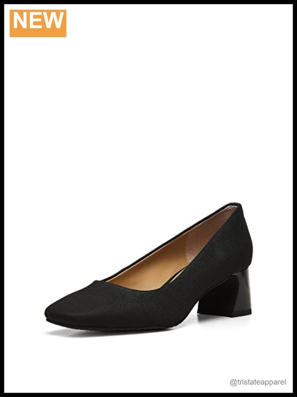 NYDJ Fay Mid Heel Pump Leather Memory Foam Square Toe Women's Dress Shoe